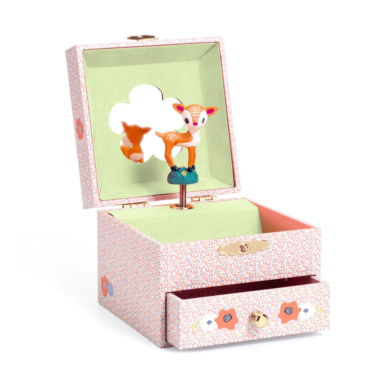 Music Jewellery Box - Wood Fawn