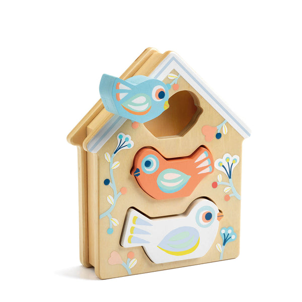 Wooden Baby Birdie Puzzle House