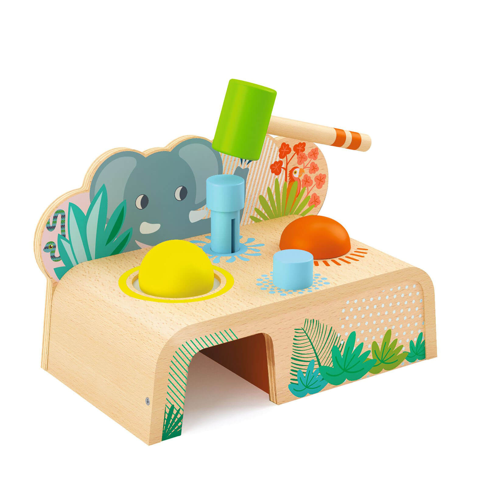 Wooden Jungle Hammer Bench