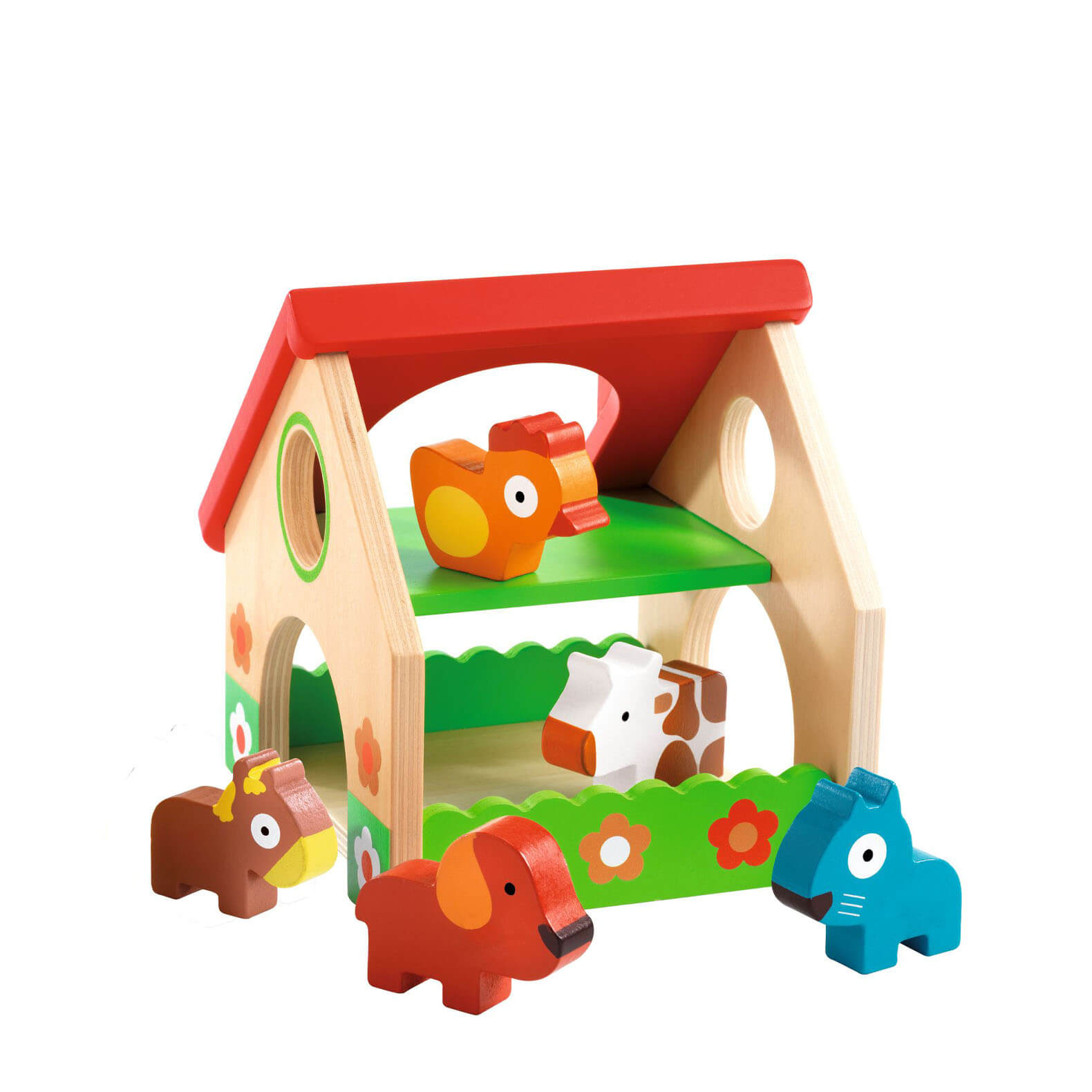 Mini Farm and 5 Wooden Animals