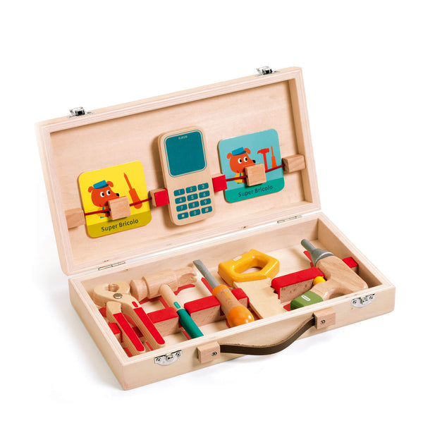 Wooden Tool Box Set - Super Bricolo