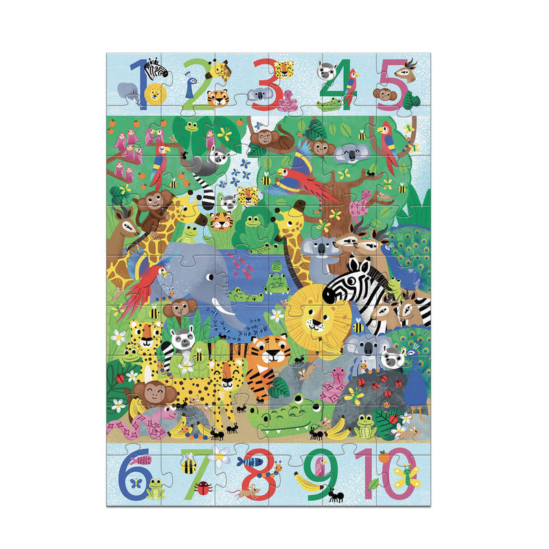 Giant 54 Piece Puzzle - 1 To 10 Jungle