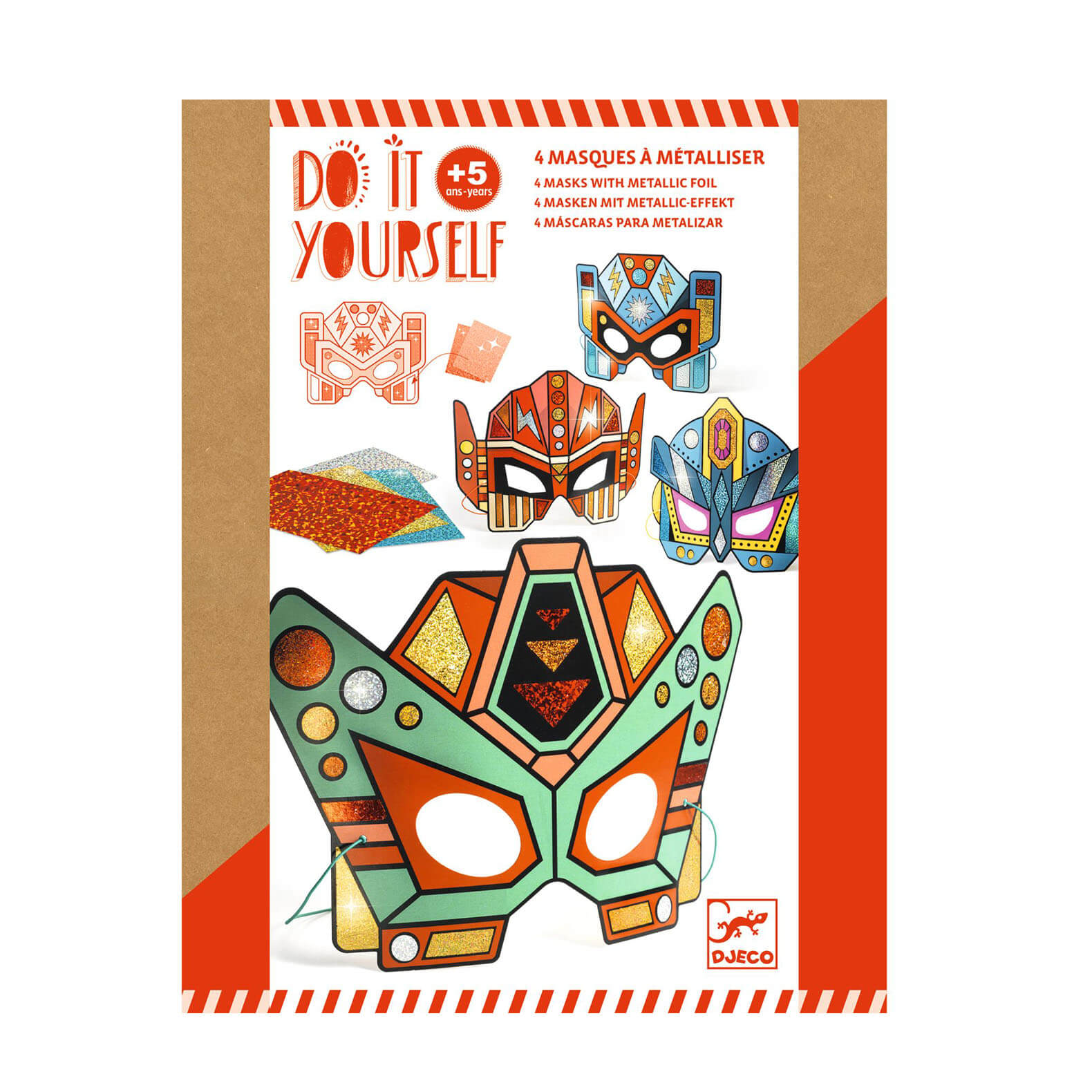 Do It Yourself Mosaics Craft Set - 4 Super Robots Masks