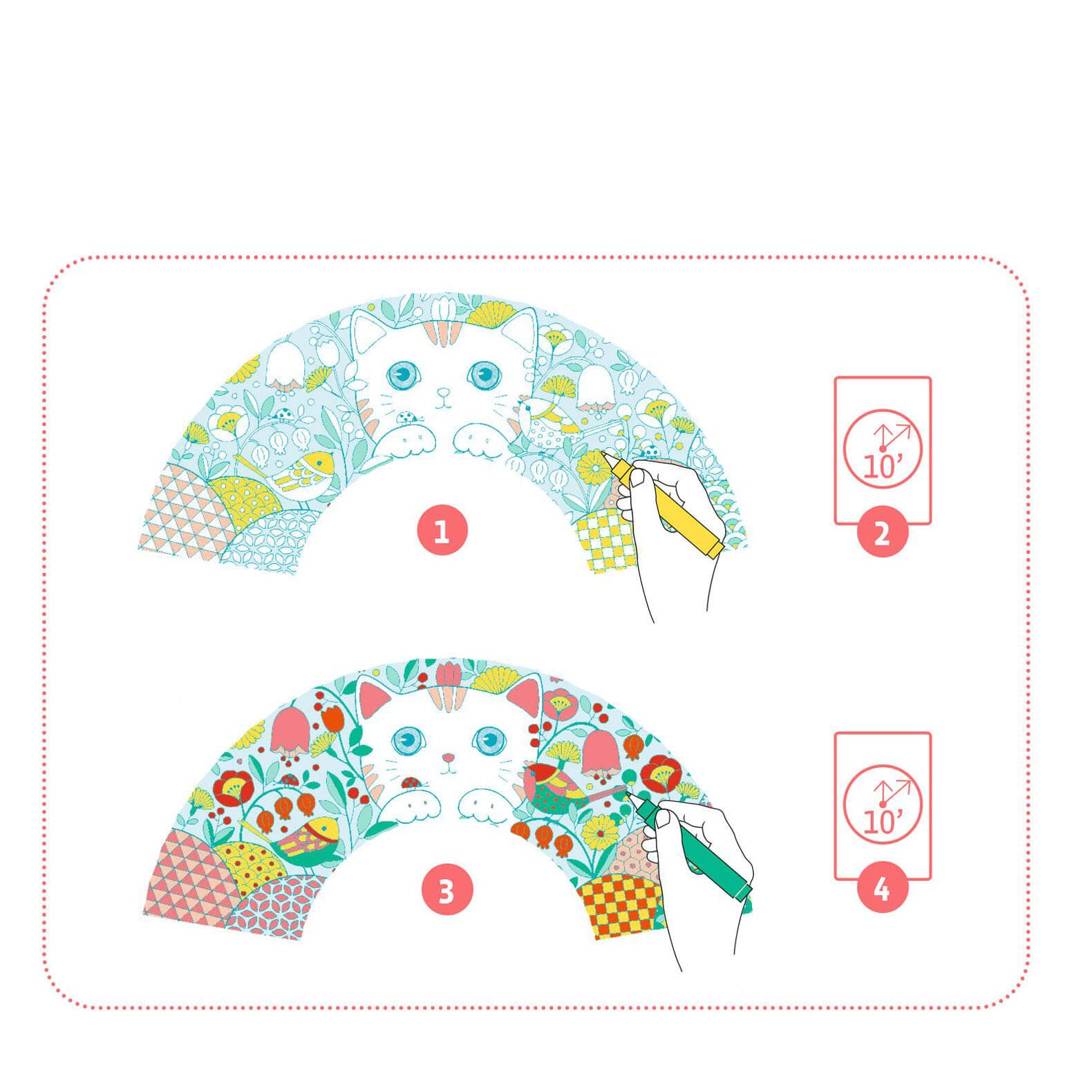 Colour In Craft Set - Koneko Fan