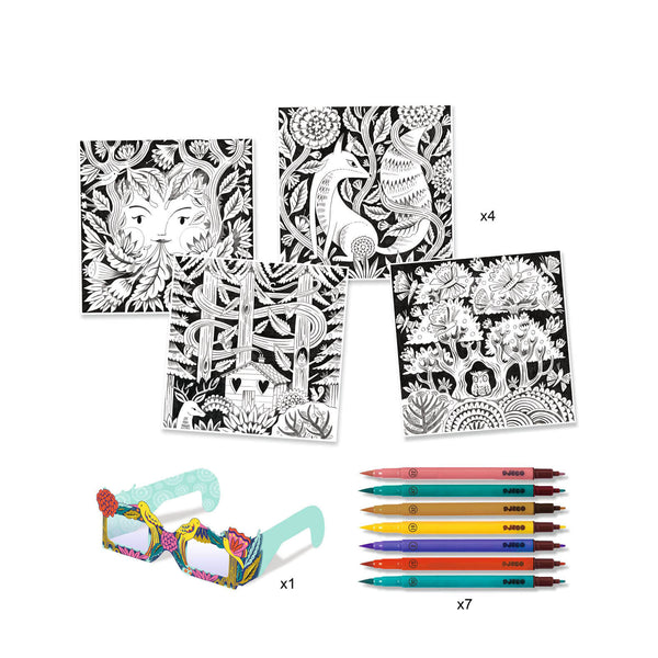 Colour In Craft Set - Fantasy Forest 3D Effect