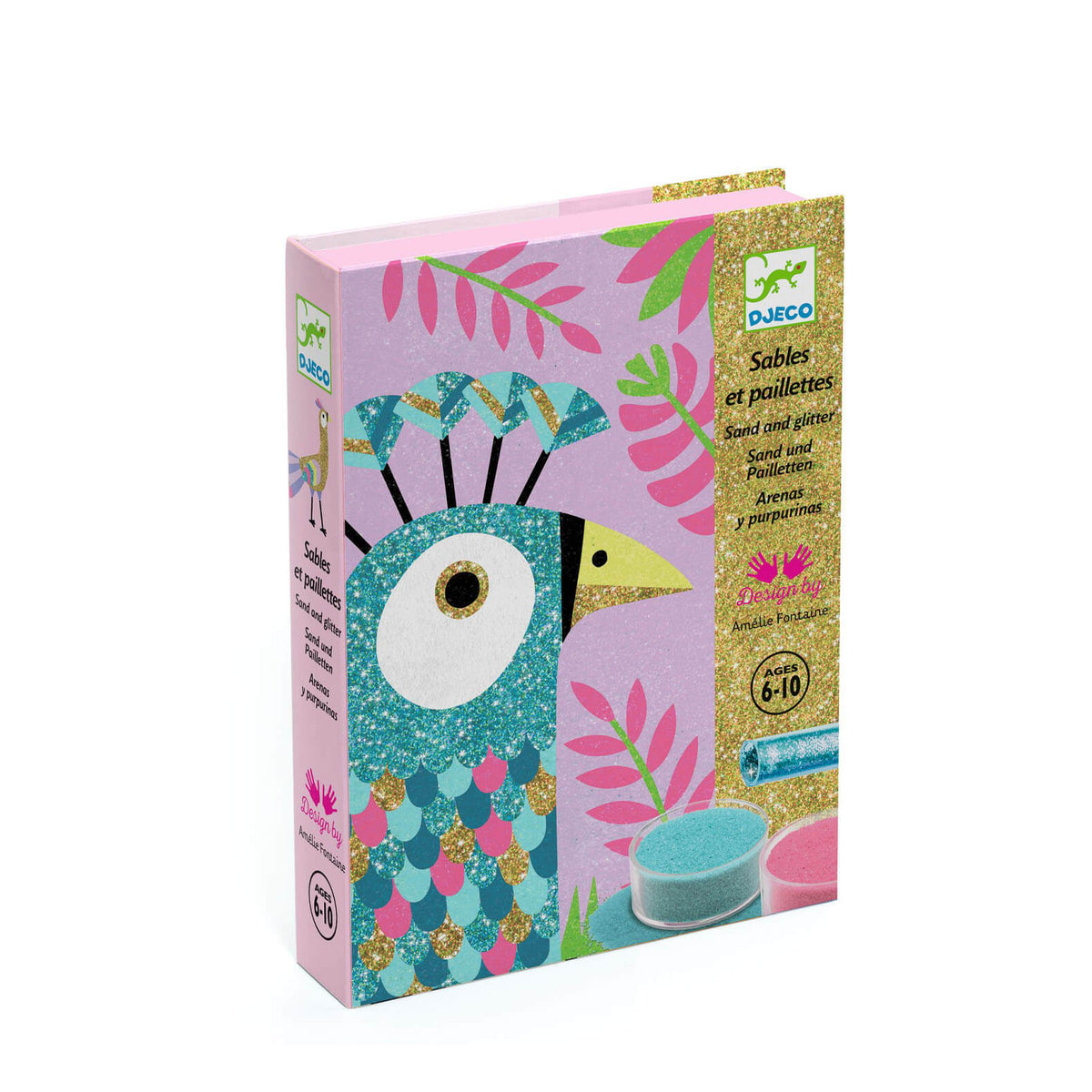 Djeco Colour In Glitter Craft Set - Dazzling Birds