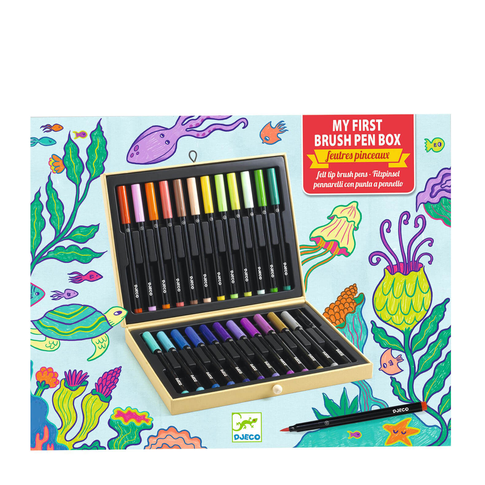 Box Of 24 Colouring Brush Pens