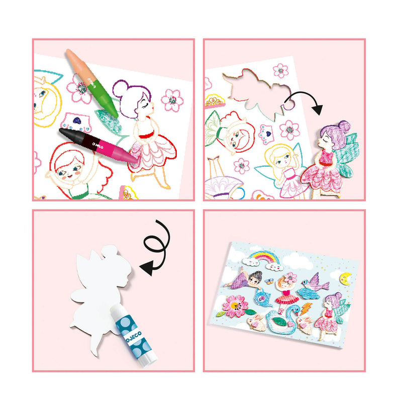 Colouring Collage Craft Set - Girls