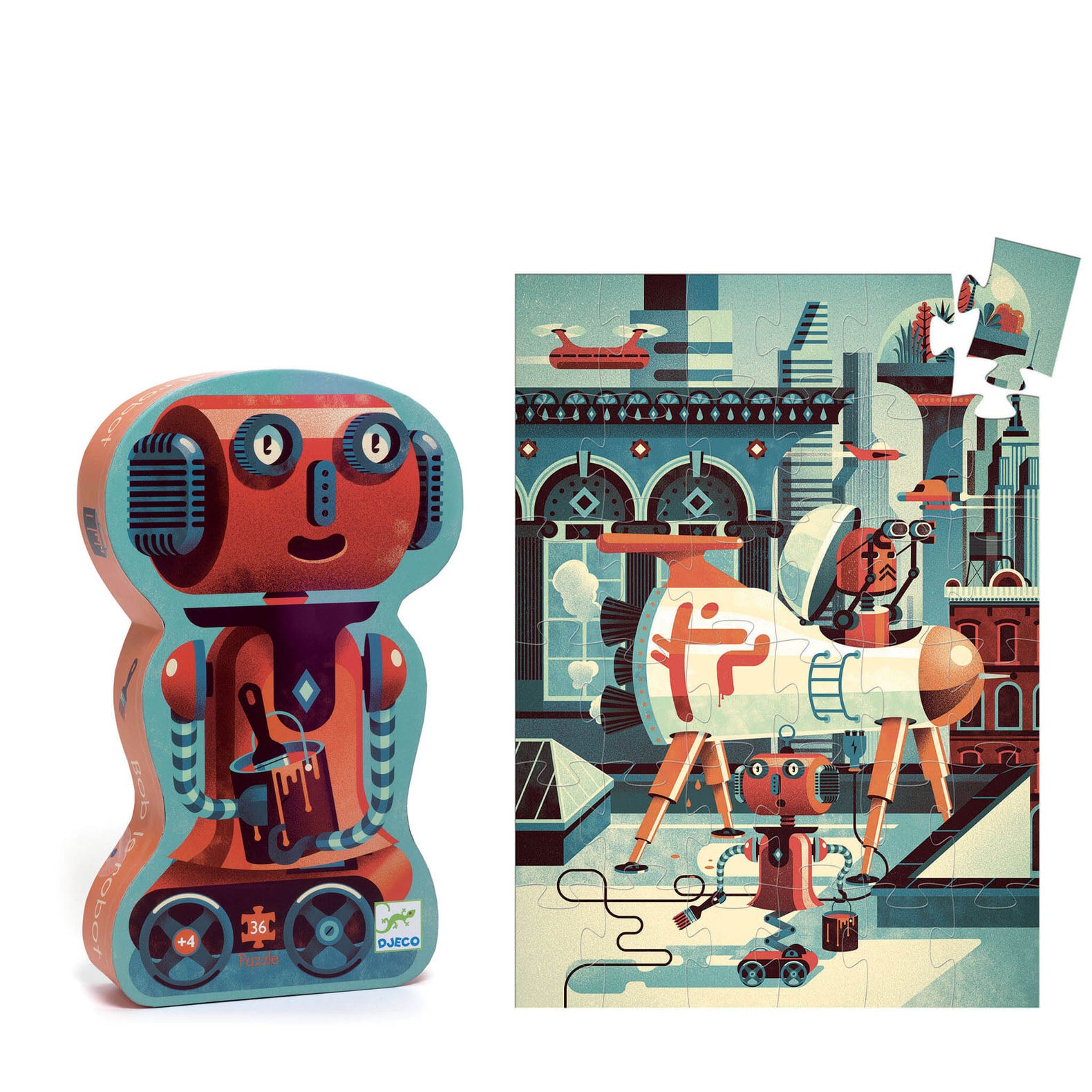 Silhouette 36 Piece Puzzle - Bob The Robot