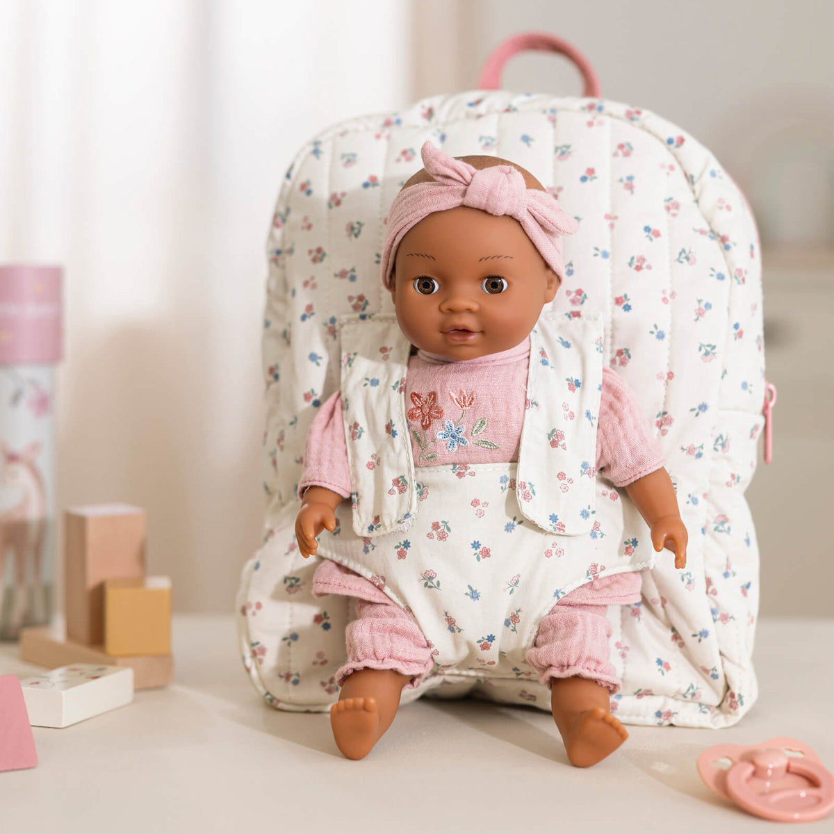 Doll Carrier - Pink Flowers