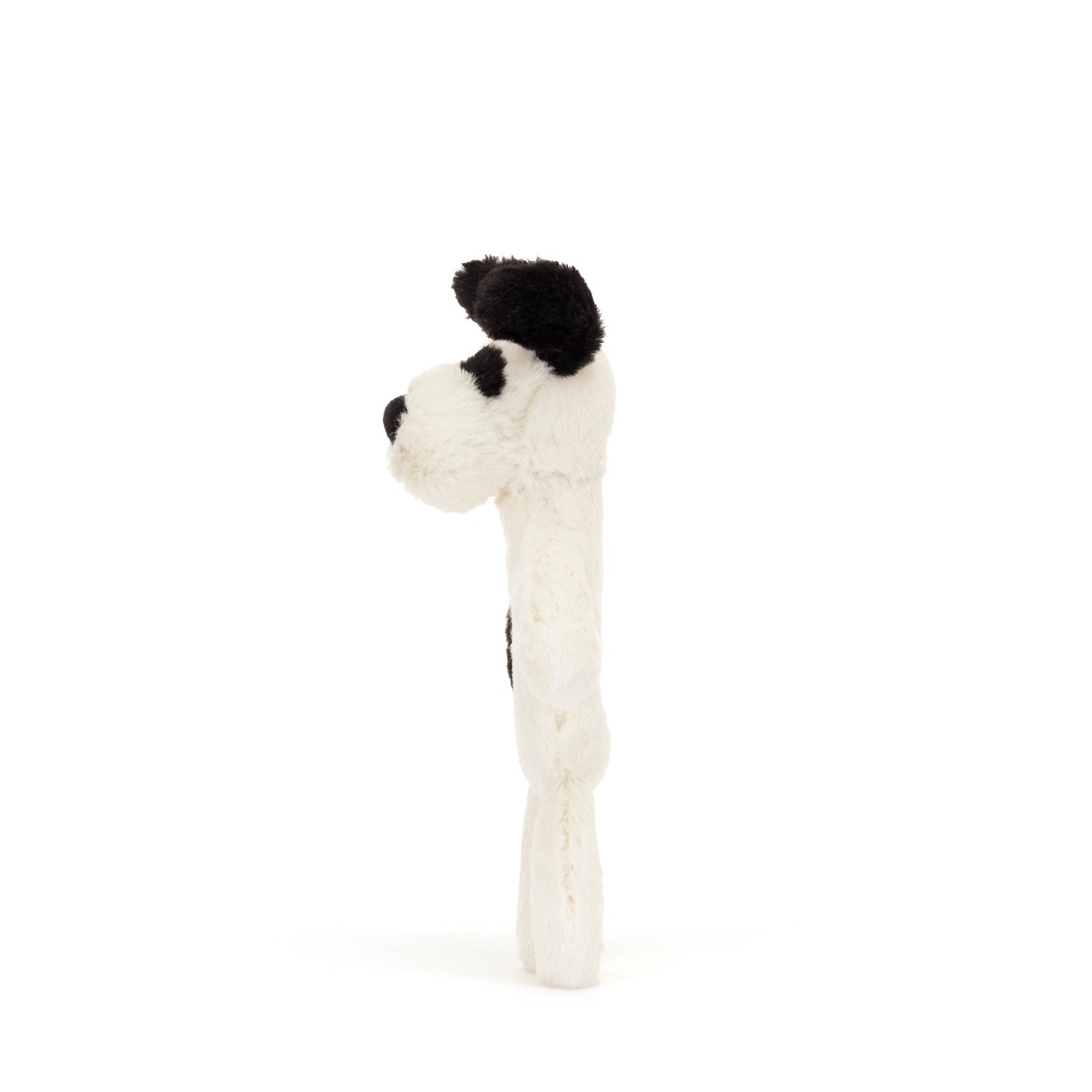 Bashful Black and Cream Puppy Ring Rattle