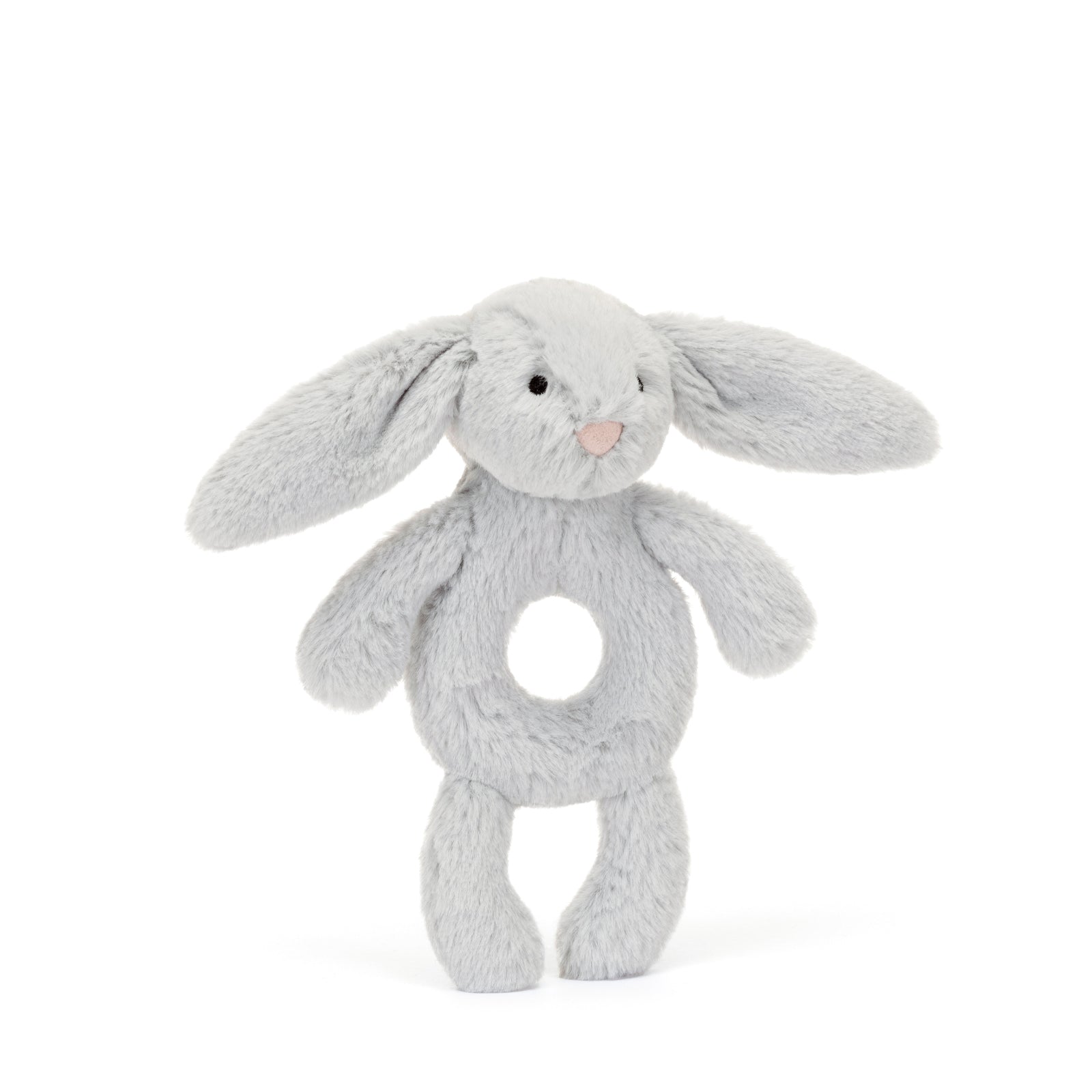 Bashful Bunny Ring Rattle Silver