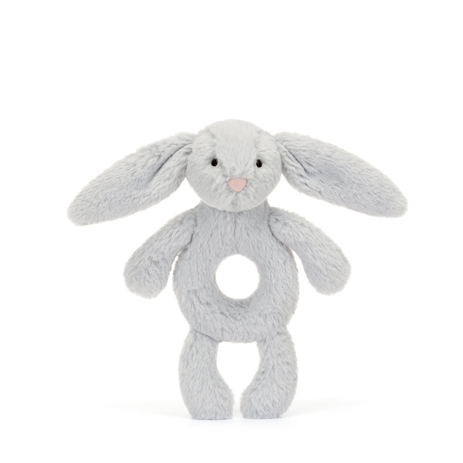 Bashful Bunny Ring Rattle Silver