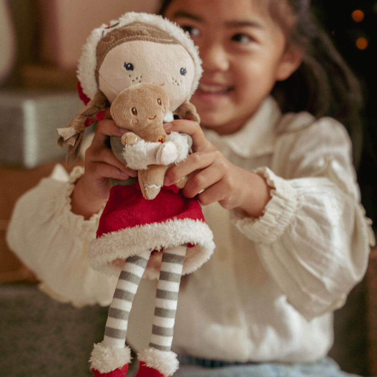 Soft Cuddle Doll Christmas Rosa 35 cm