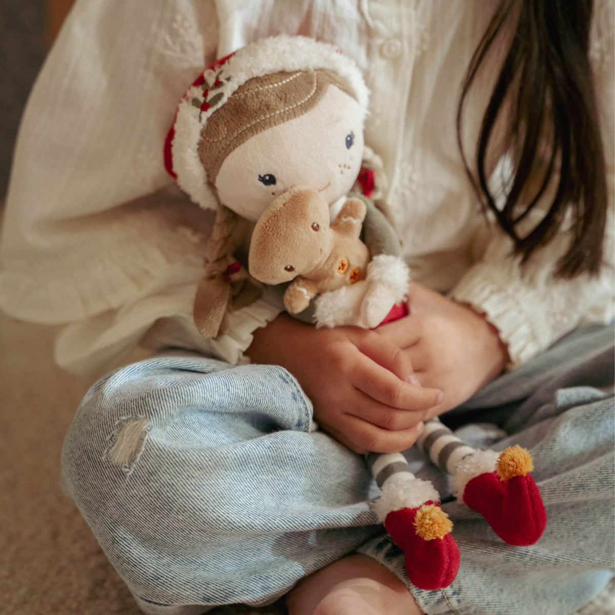 Soft Cuddle Doll Christmas Rosa 35 cm