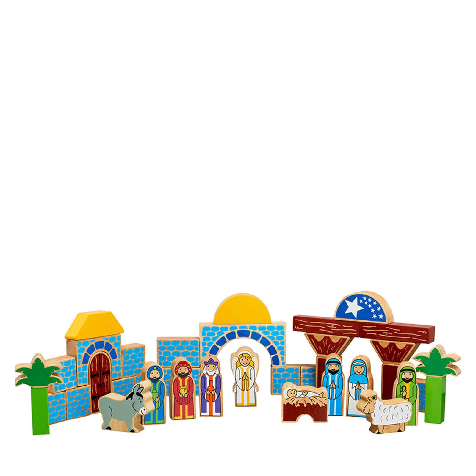 40 Wooden Building Blocks - Nativity