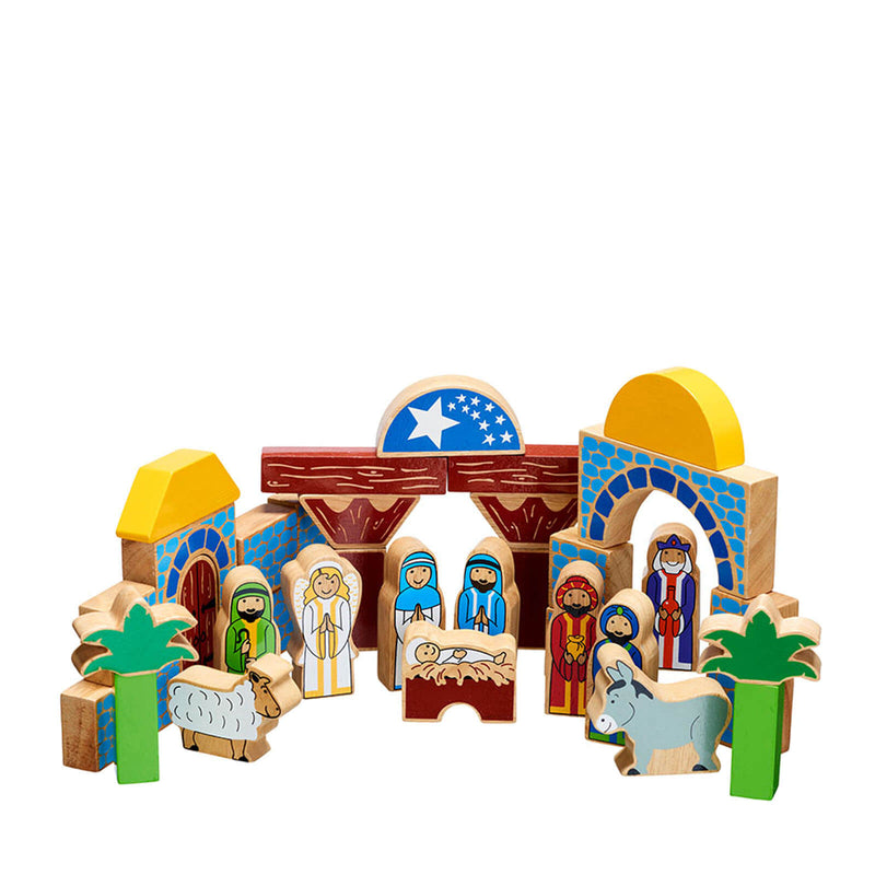 40 Wooden Building Blocks - Nativity