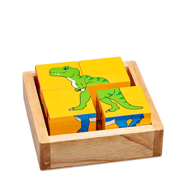 Wooden Black Puzzle - Dinosaur