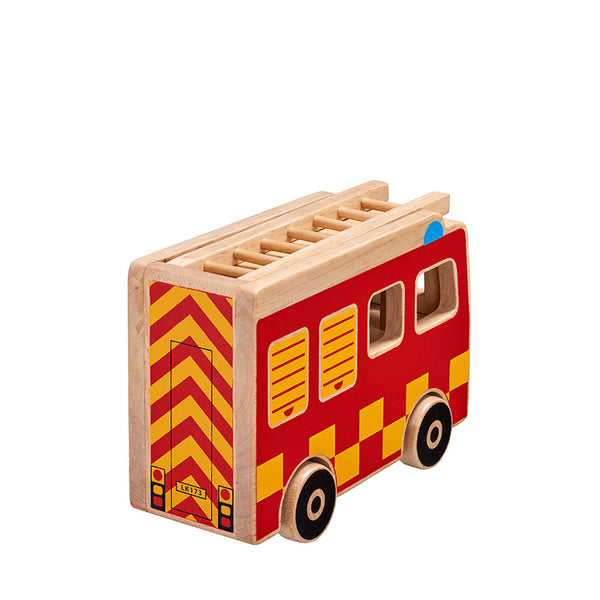Natural Fire Engine and 3 Figures