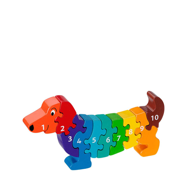 1-10 Wooden Jigsaw - Dog