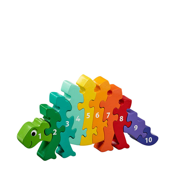 1-10 Wooden Jigsaw - Dinosaur