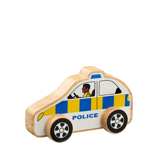 Natural Painted Wood - Police Car