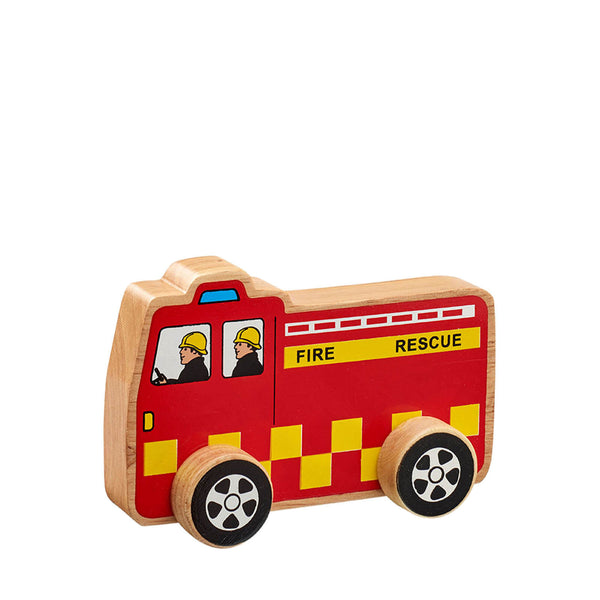 Natural Painted Wood - Fire Engine