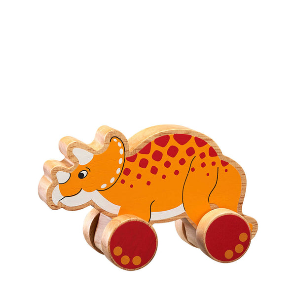 Wooden Push Along - Triceratops