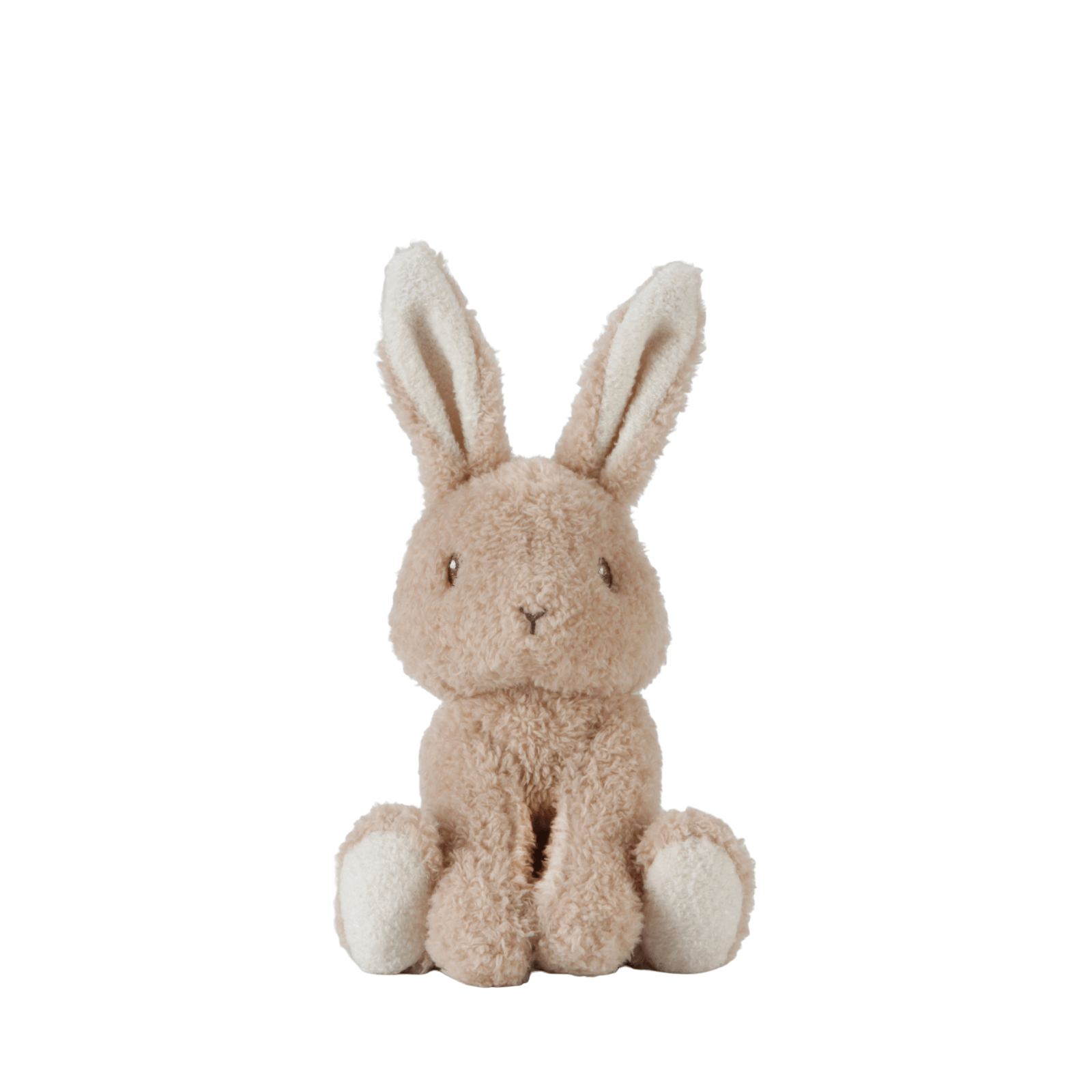 Plush rabbit toy on a white background