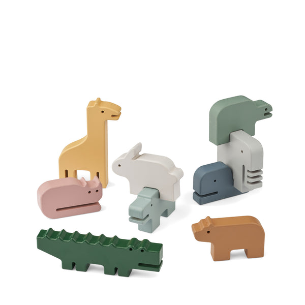 Thorkild Stackable Animals Blue Multi Mix