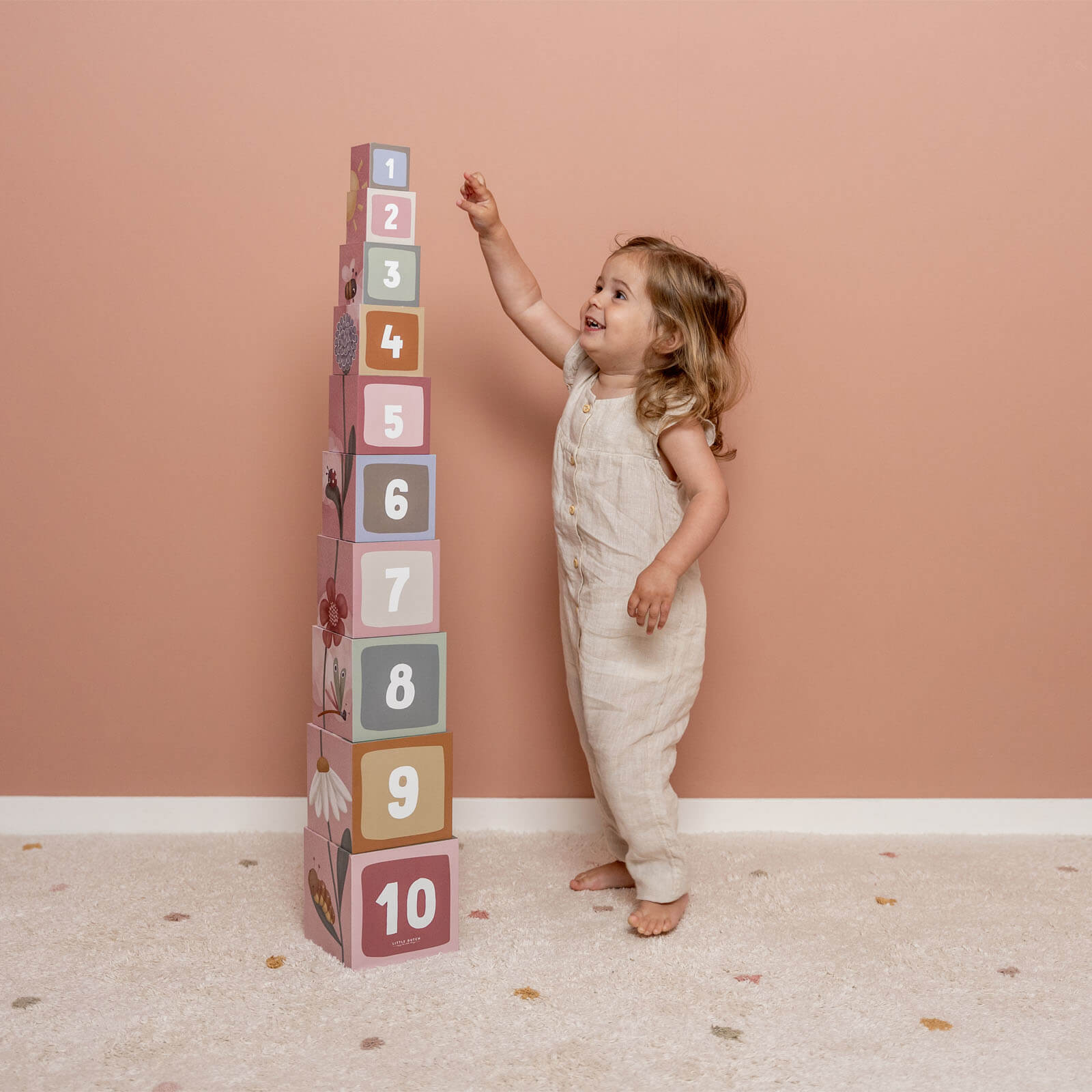 Cardboard Building Blocks - Flowers and Butterflies