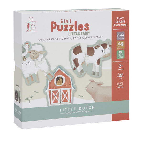 6 In 1 Puzzles - Little Farm