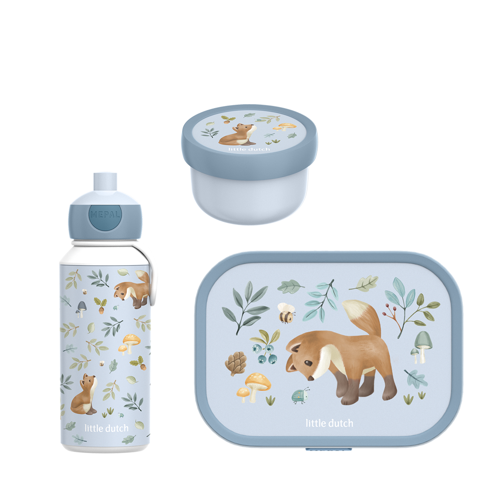 Lunch Box and Bottle 3 Piece Set - Forest Friends