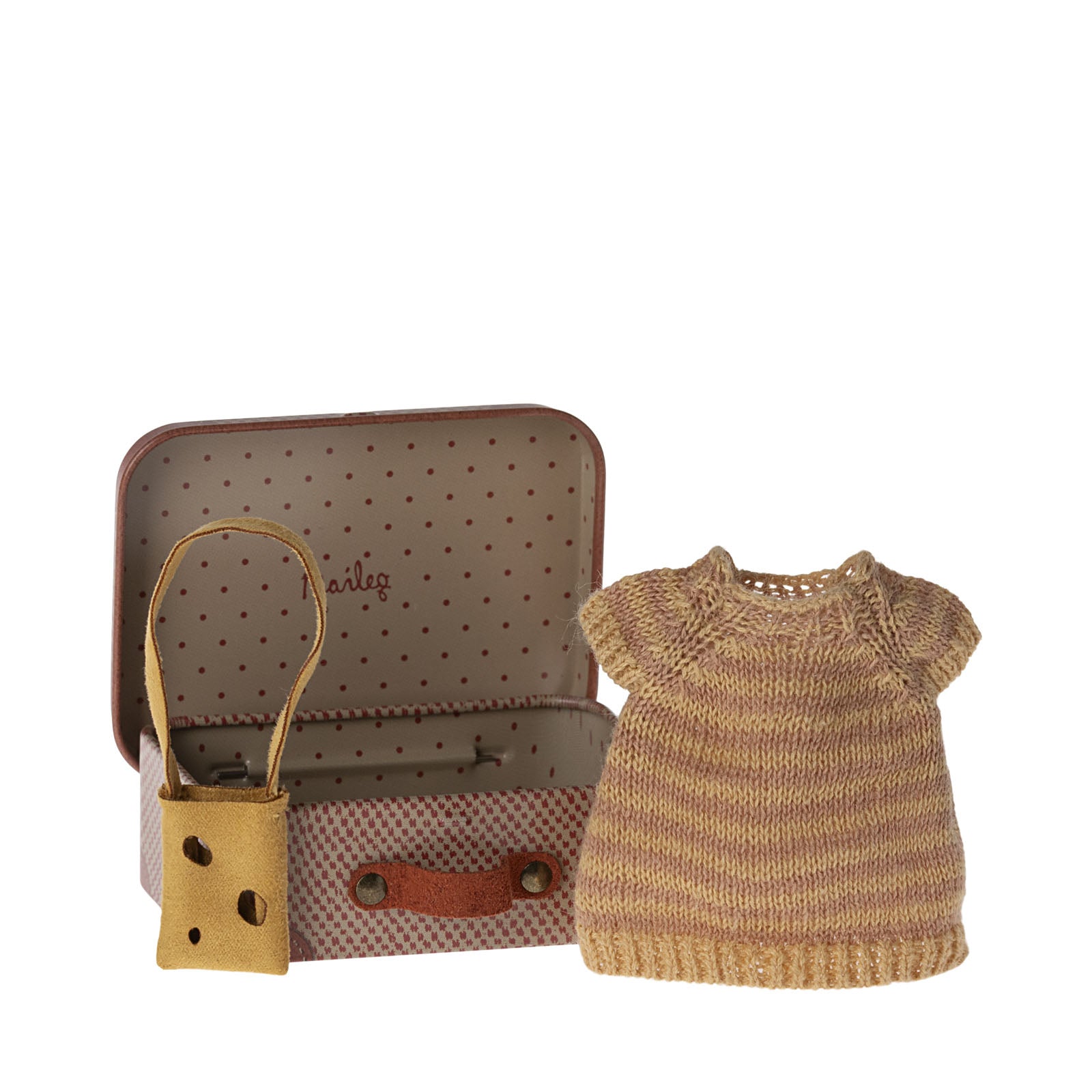 Knitted Dress and Bag In Suitcase for Big Sister Mouse