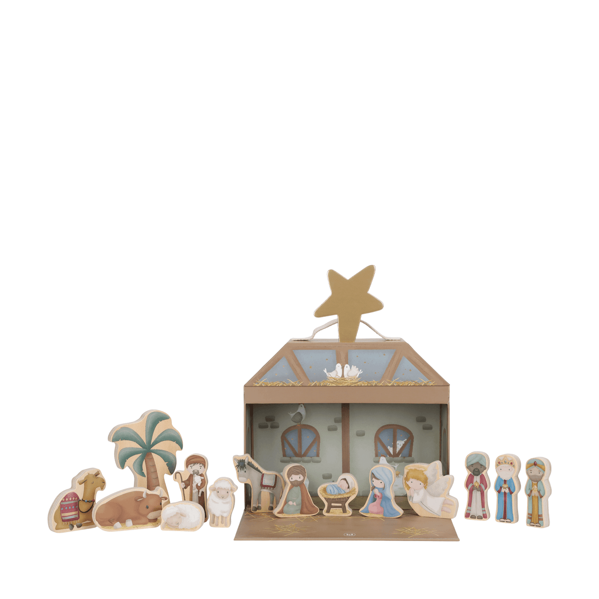 Nativity Scene and Wooden Figures