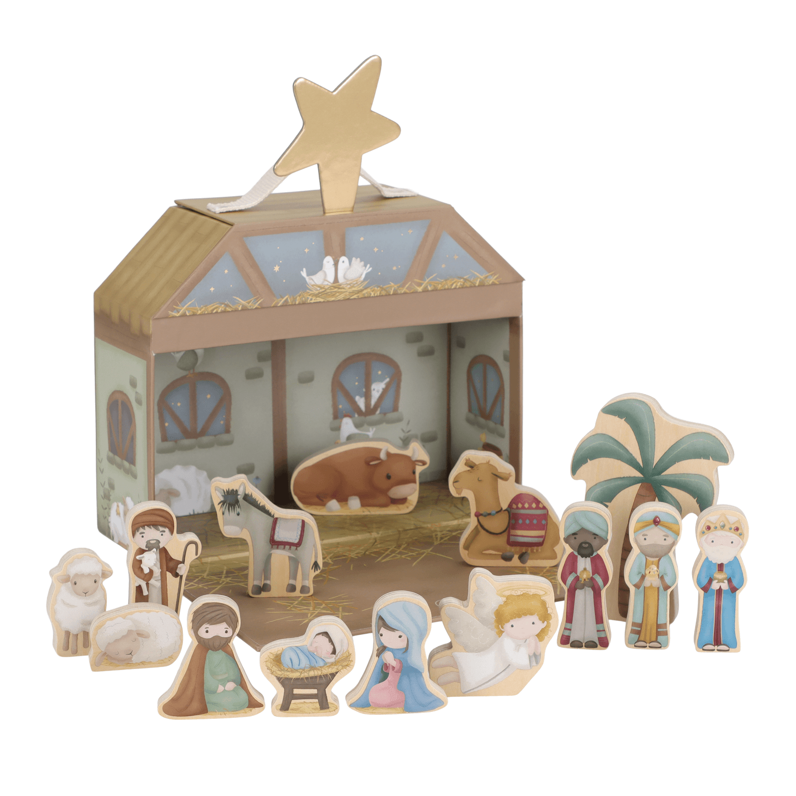 Nativity Scene and Wooden Figures