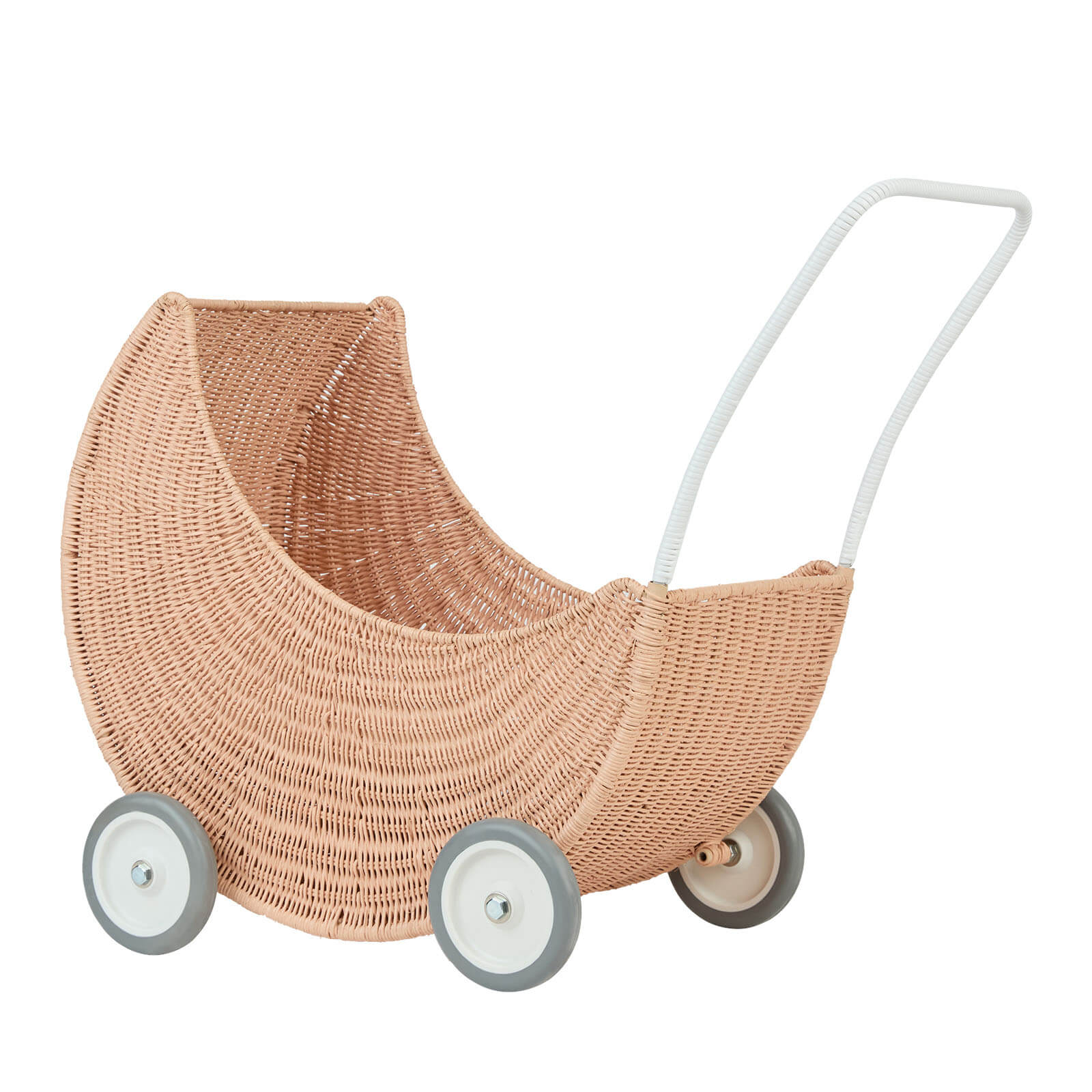 Rattan Moon Stroller - Seashell Pink