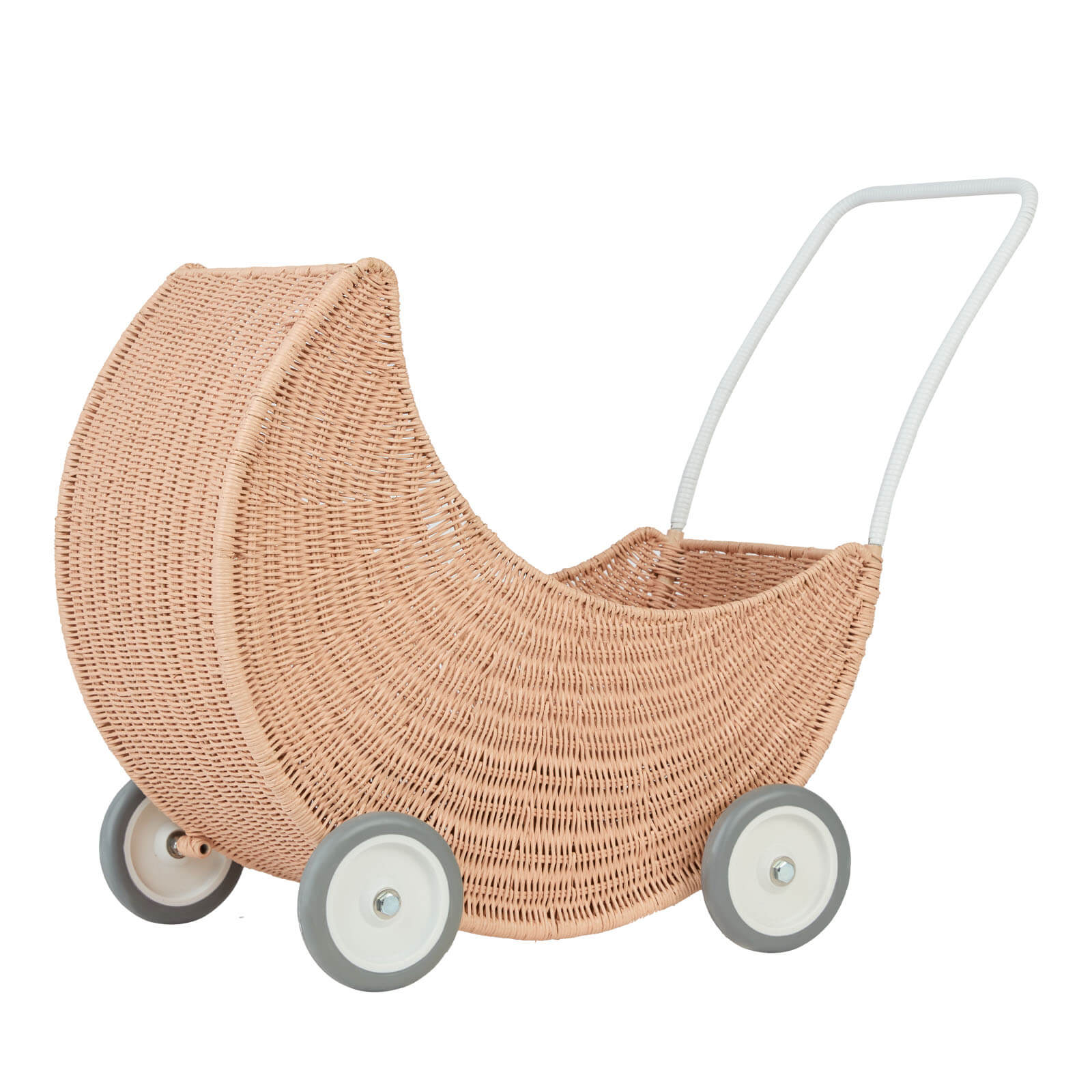 Rattan Moon Stroller - Seashell Pink