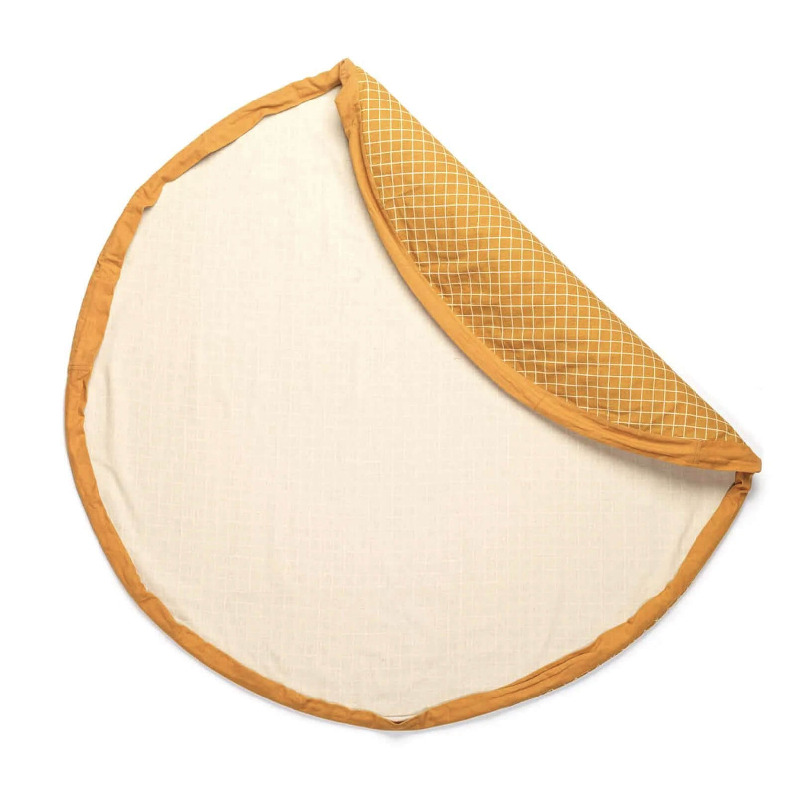 Organic Grid - Mustard Baby Playmat / Storage Bag