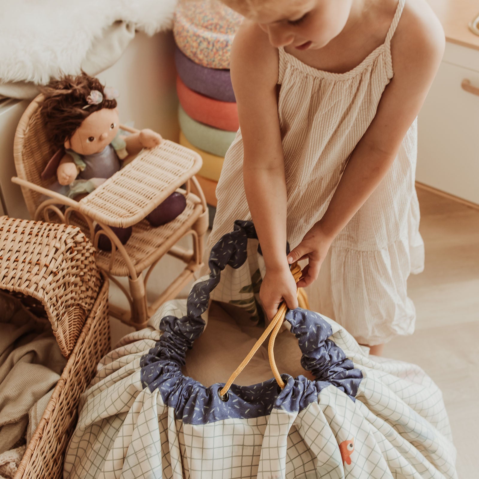 Moulin Roty - Toupities Toy Storage Bag / Playmat