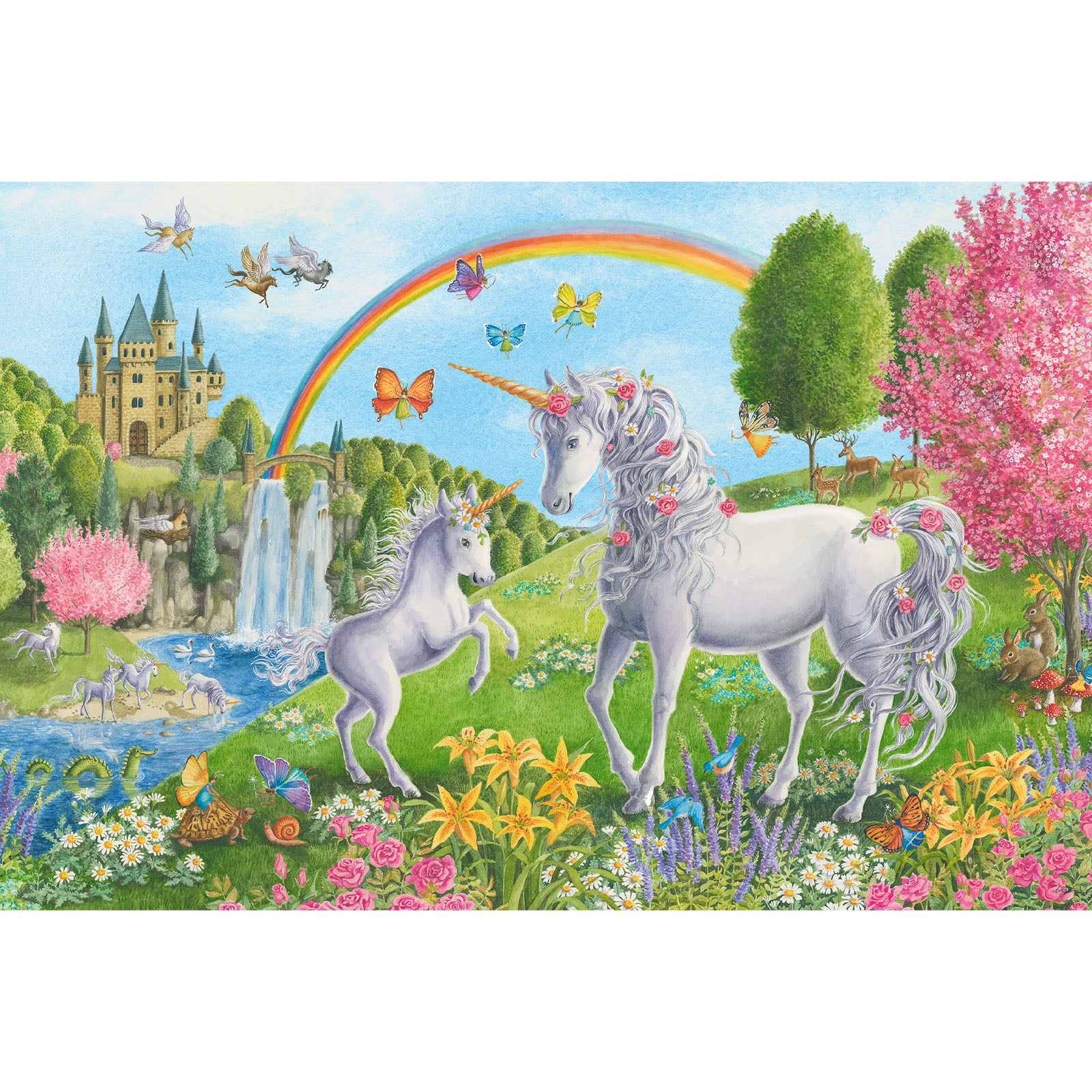 Prancing Unicorns - 24 Piece Giant Floor Puzzle