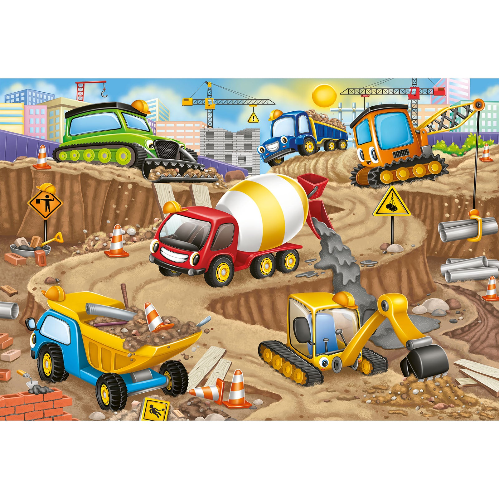 Construction Fun - 24 Piece Giant Floor Puzzle