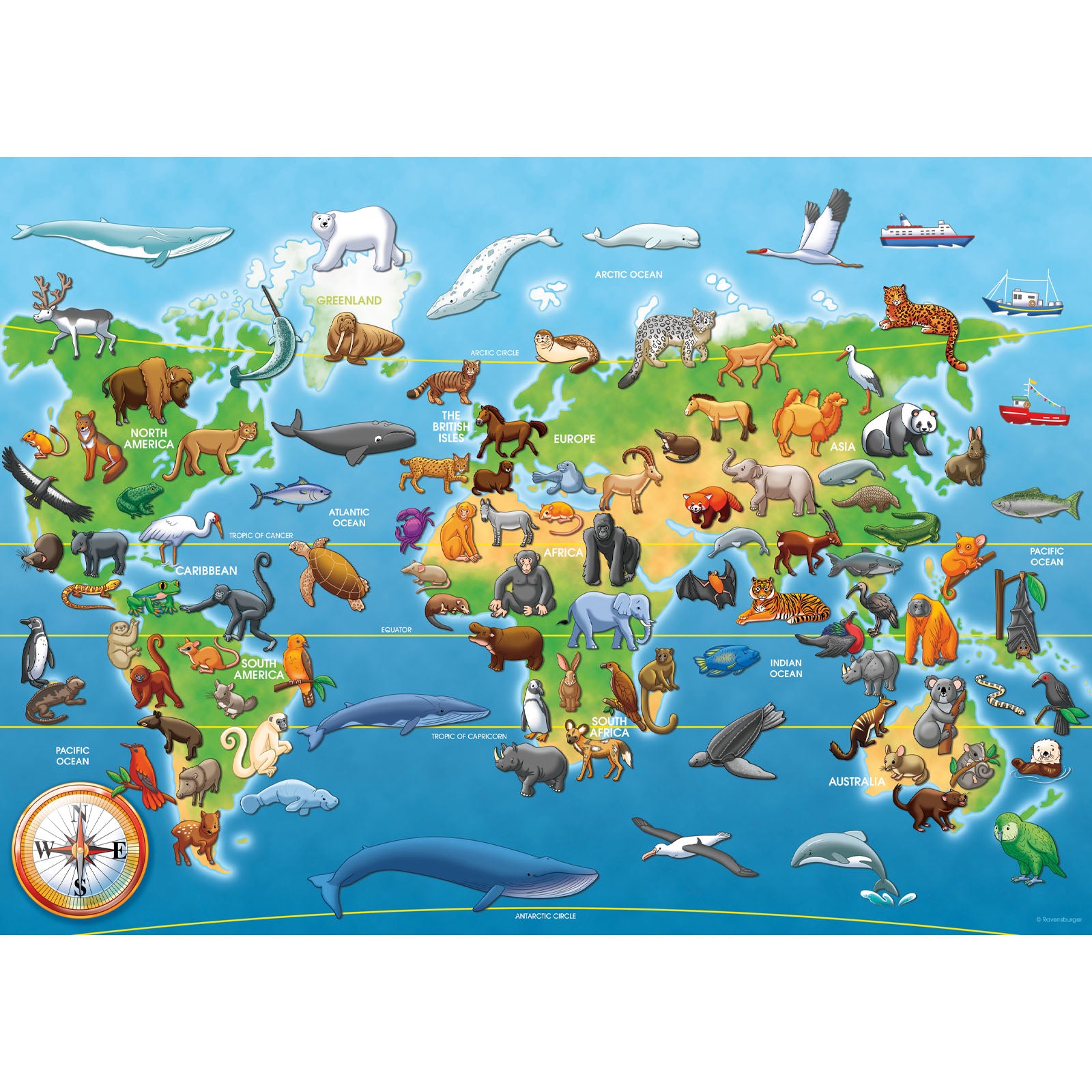 Endangered Animals - Giant Floor Puzzle 60 Piece