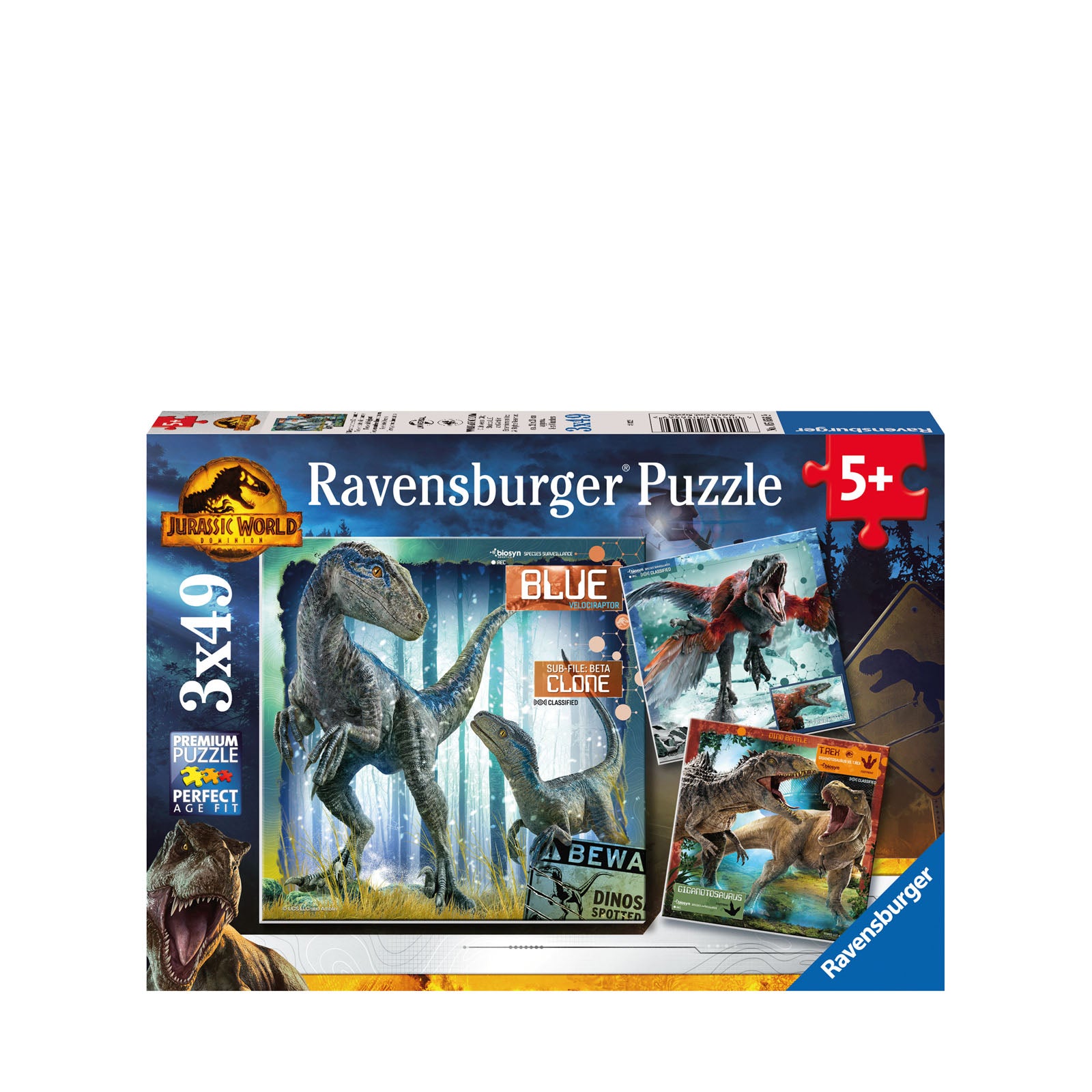 Jurassic World Dominion - 3 x 49 Piece Puzzles