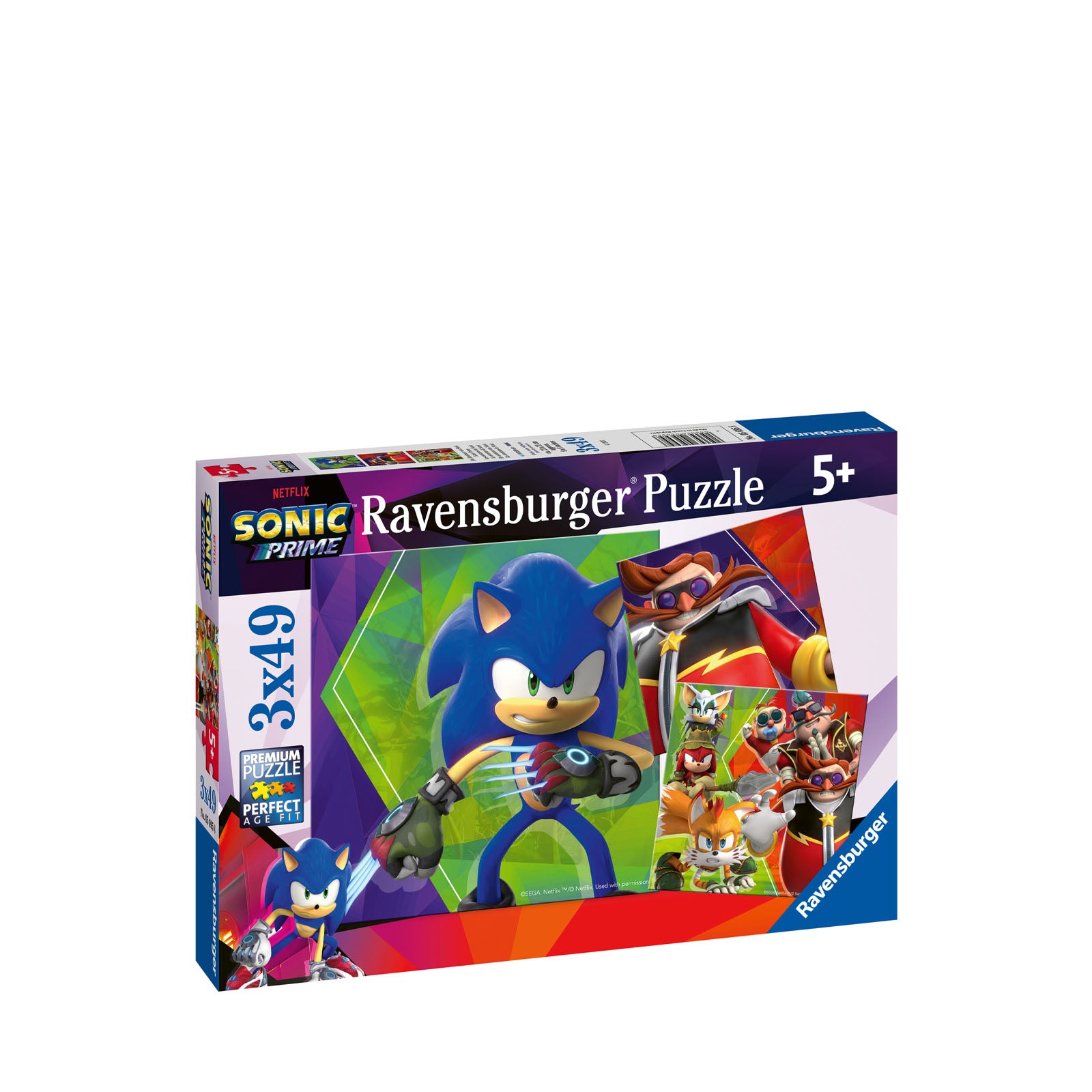 Sonic Prime - 3 x 49 Piece Puzzles