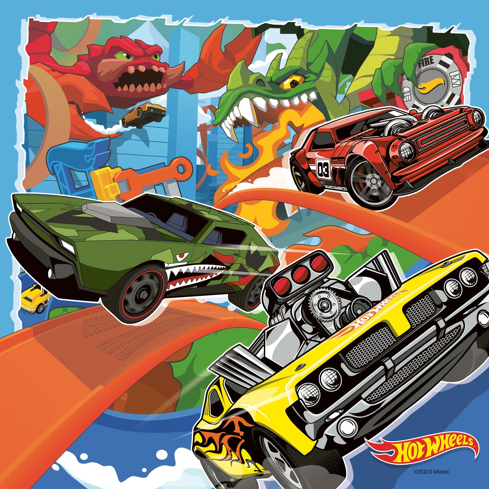 Hot Wheels - 3 x 49 Piece Puzzles