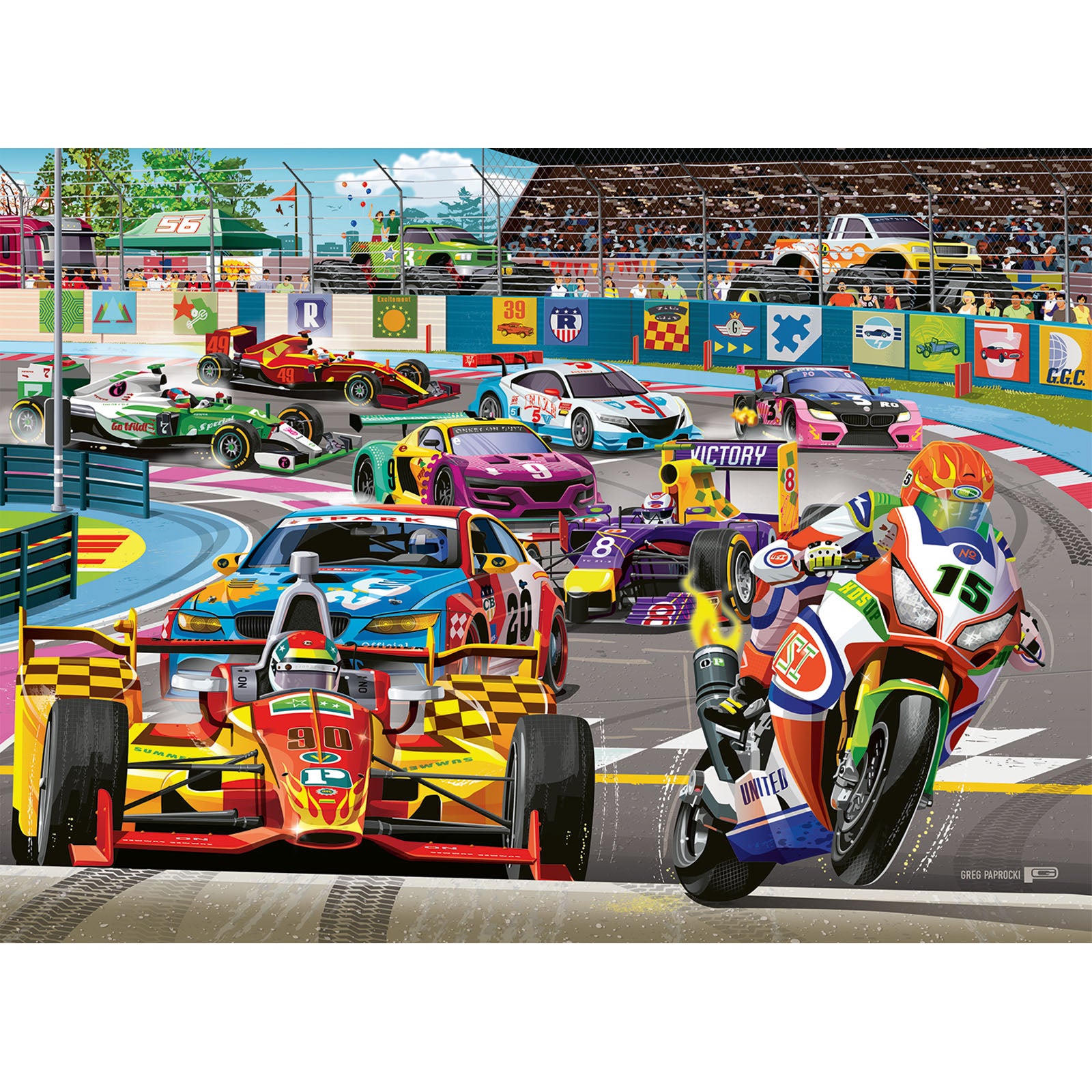 Racetrack Rally - 60 Piece Puzzle