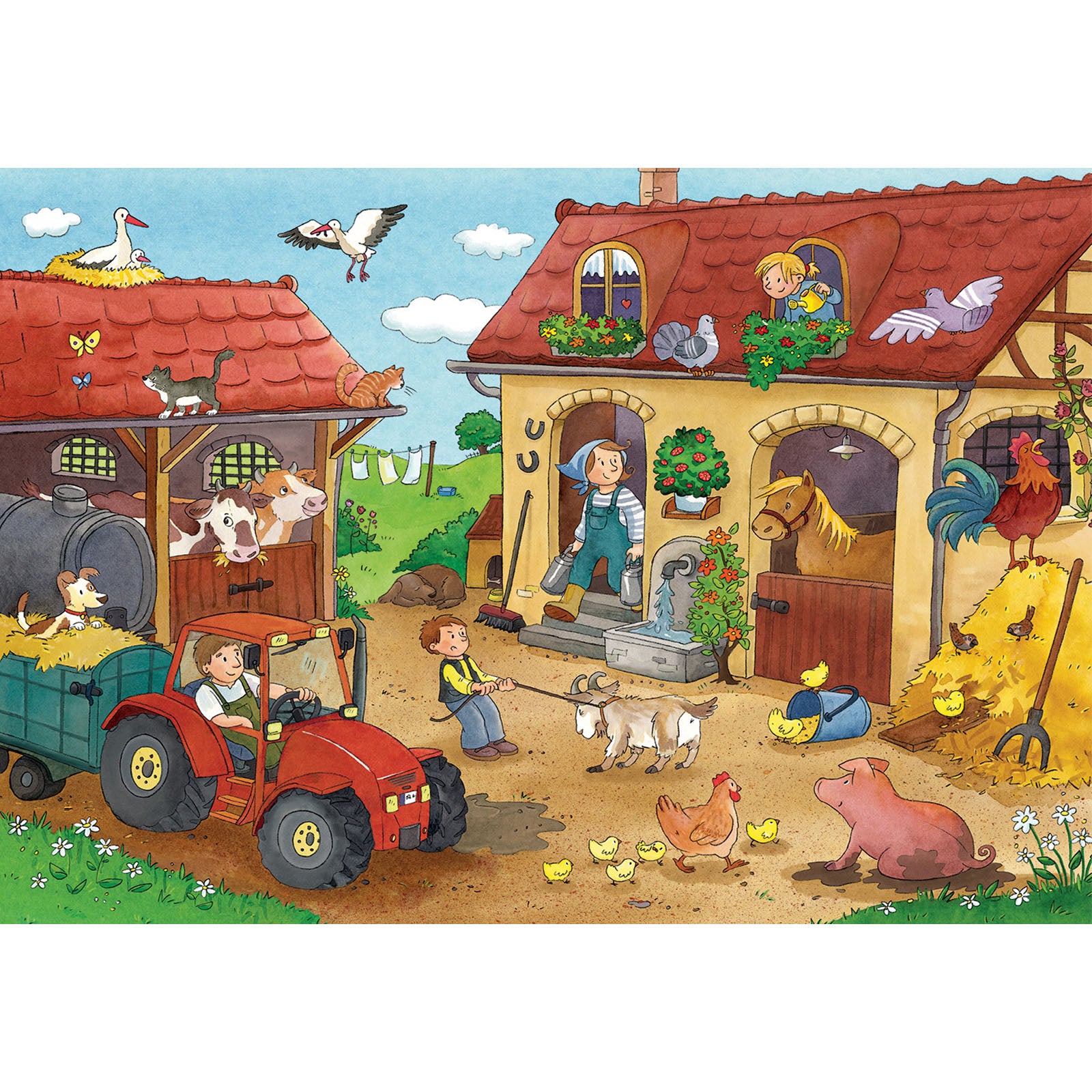 On the Farm - 2 x 12 Piece Puzzles