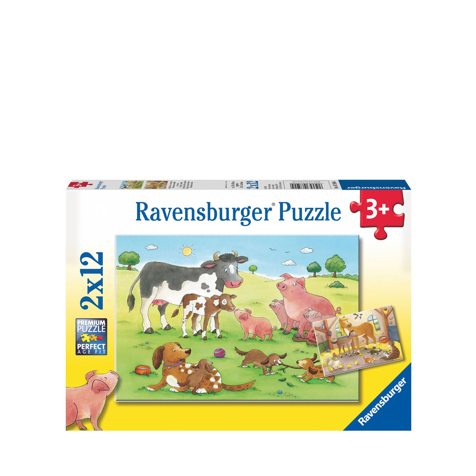 Farm Animals - 2 x 12 Piece Puzzles