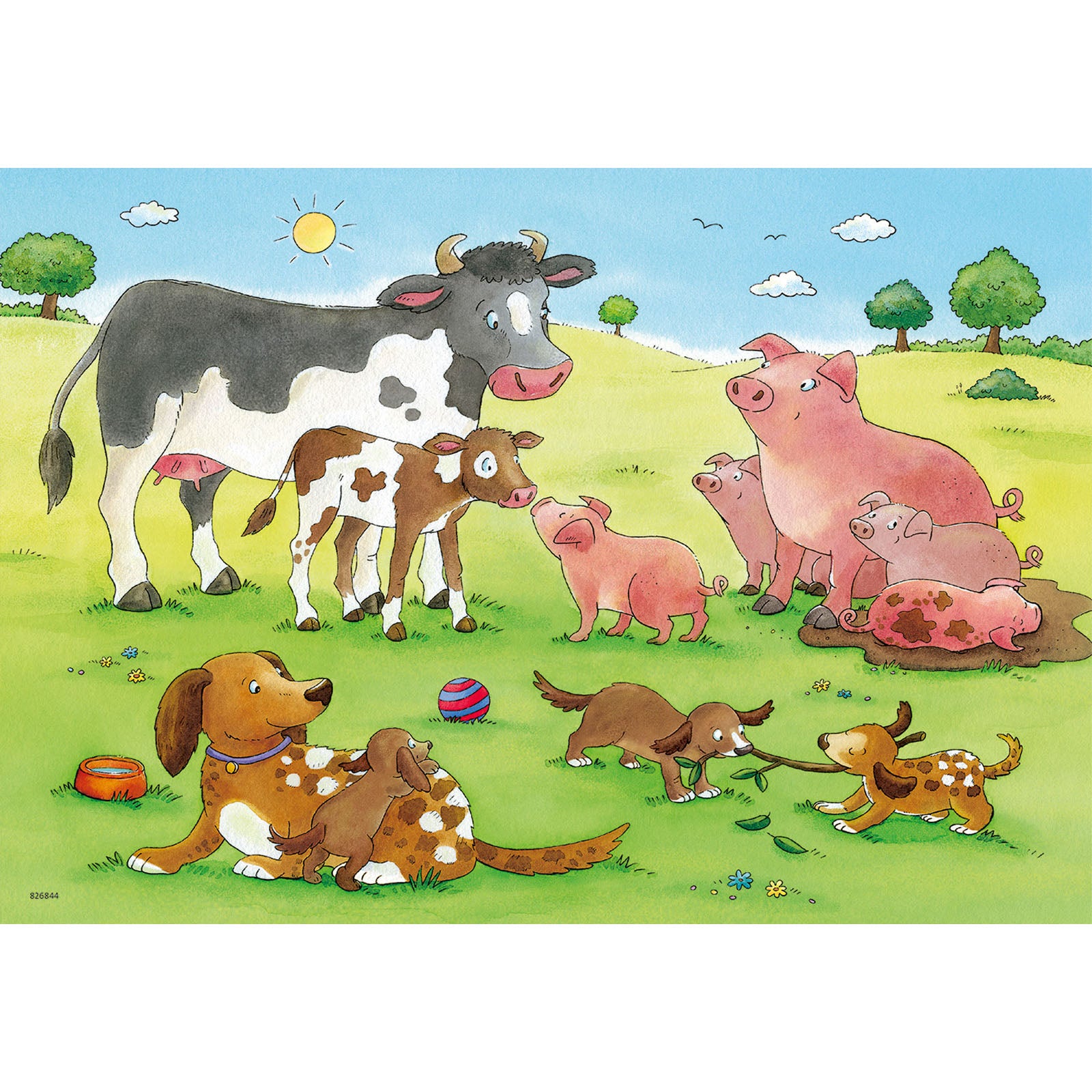 Farm Animals - 2 x 12 Piece Puzzles